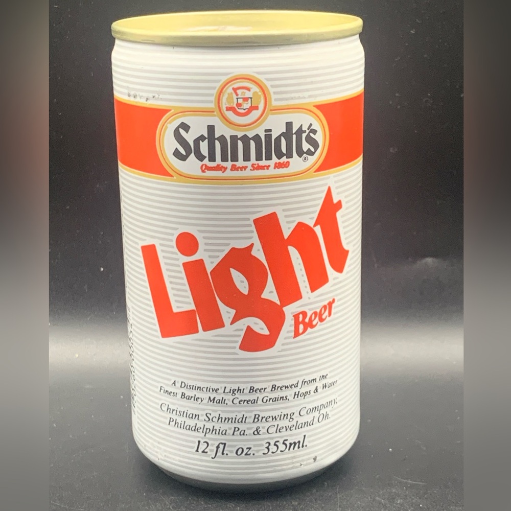 Vintage Beer Can Schmidts Light Beer Pull Tab Empty Aluminum Can